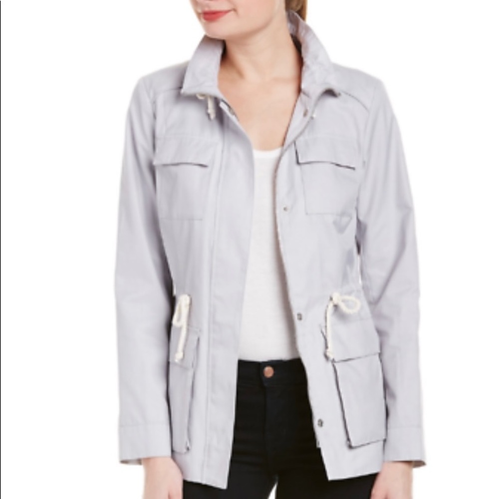 Brand new. Never worn. Cole Haan jacket rope detail. XS petite. Outdoor feel.